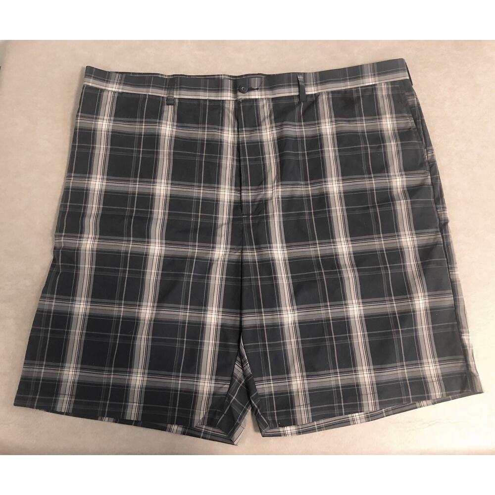 Ben Hogan Performance Golf Shorts Men's Size 46 Blue Plaid Pockets Lightweight